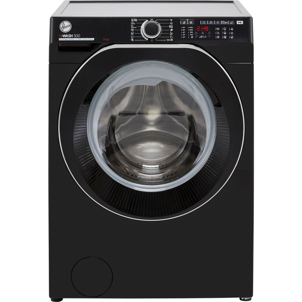 Hoover H-WASH 500 HW49AMBCB/1 9kg WiFi Connected Washing Machine – 1400 rpm, ActiveCare, All in One, Eco-Power Motor, A Energy Rated