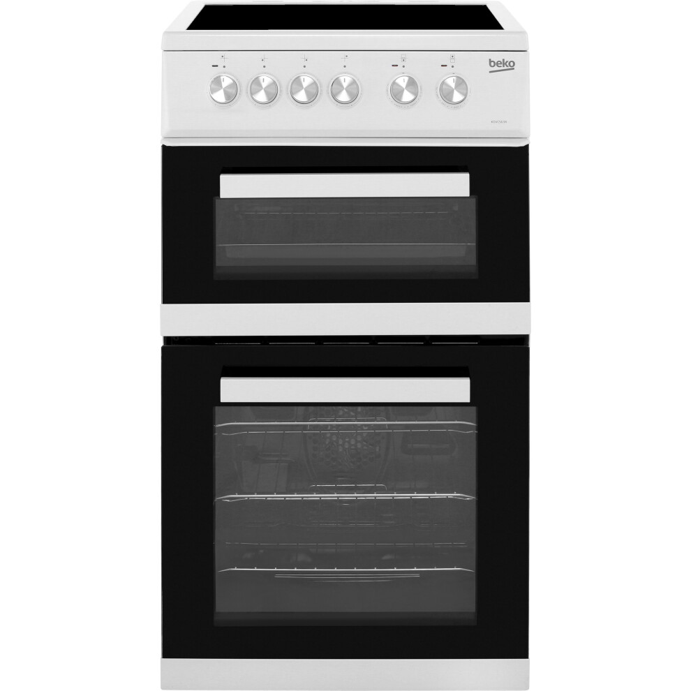 Beko KDVC563AW 50cm Double Oven Electric Cooker