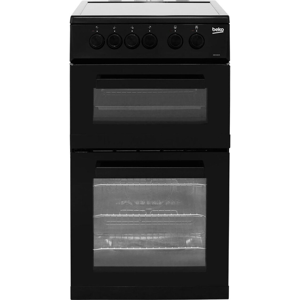 Beko KDC5422AK 50cm Electric Cooker with Ceramic Hob - Black - A Rated
