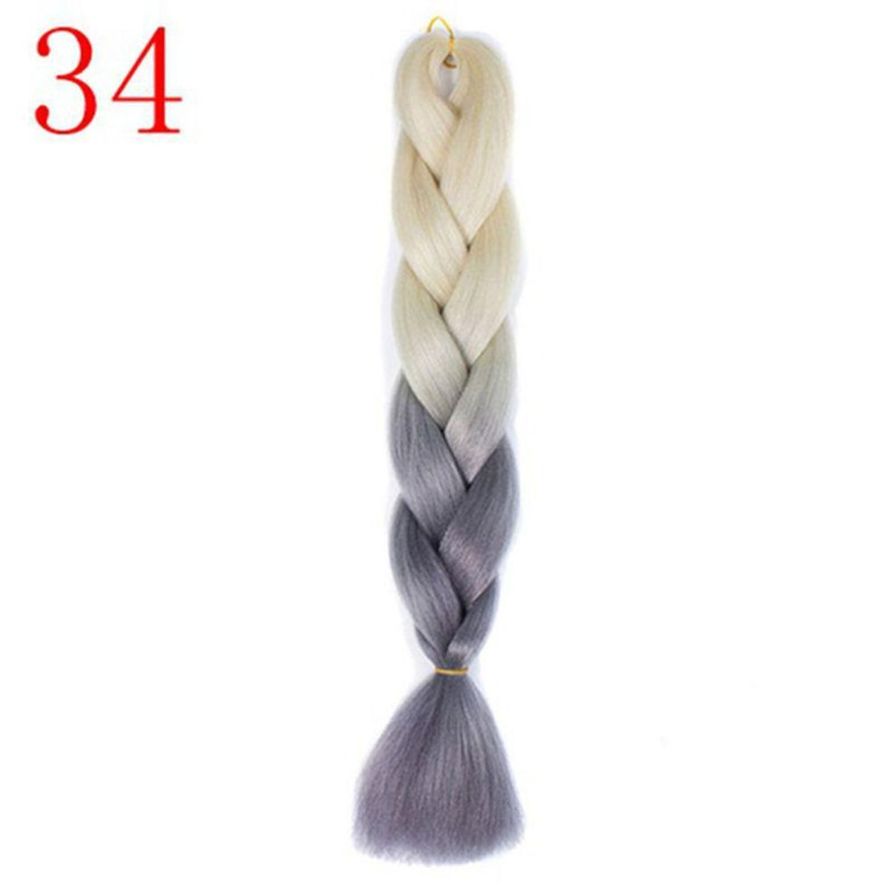 (34) Long Jumbo Braids Hair 24Inch 100g/PC African Style Synthetic Braiding Hair Crochet Braids