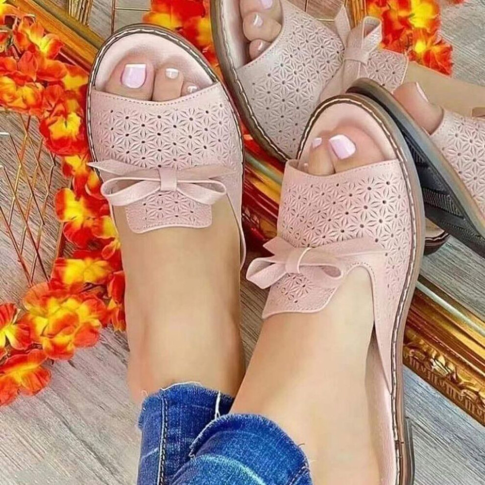 (pink, 42) Slippers Women Casual Flats Shoes Summer 2022 Woman Shoes Slingback Sandals Fashion Ladies Flip Flops Daily Walking Woman Slides