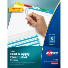Avery Index Maker Index-Trenner 125 x Trenner 5 5 Register/Set 8,5 Trenner-Breite x 11 Trenner-Lnge 3 Lcher gestanzt weier Papier-Tre