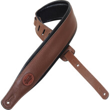 Tracolla per chitarra in pelle marrone per abbigliamento, larghezza 3"" / Marrone