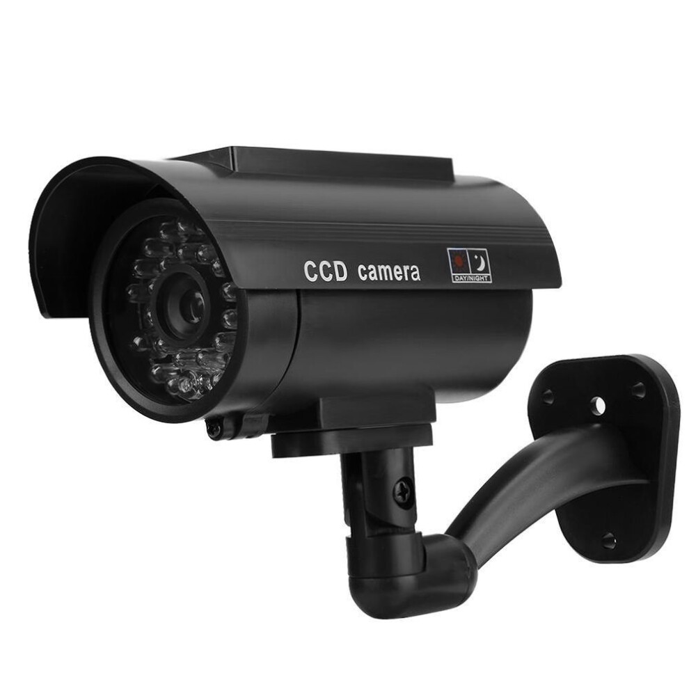 (as the picture) Fake Solar Power Camera Outdoor Waterproof Dummy Cctv Surveillance Home Security Protection Simulation Bullet Led Light Monitor