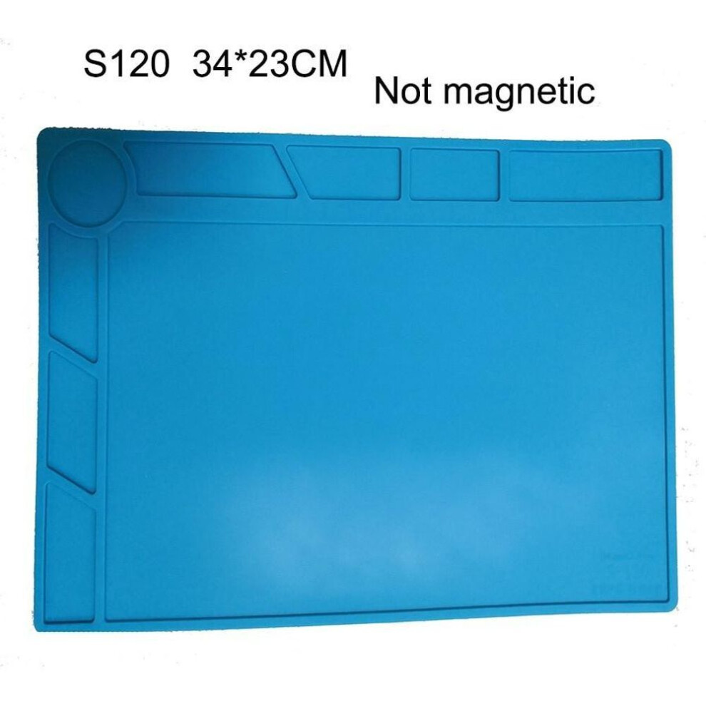 (S-120) Heat Insulation Working Mat Soldering Station Iron Phone Computer Repair Mat Magnetic Heat-resistant Insulator Platform