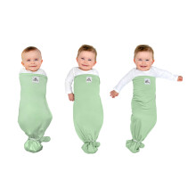 Ollie Swaddle - pomaga zmniejszyc odruch Moro (zaskakujacy) - wykonany z niestandardowego materialu do chodzenia wilgoci (Meadow)