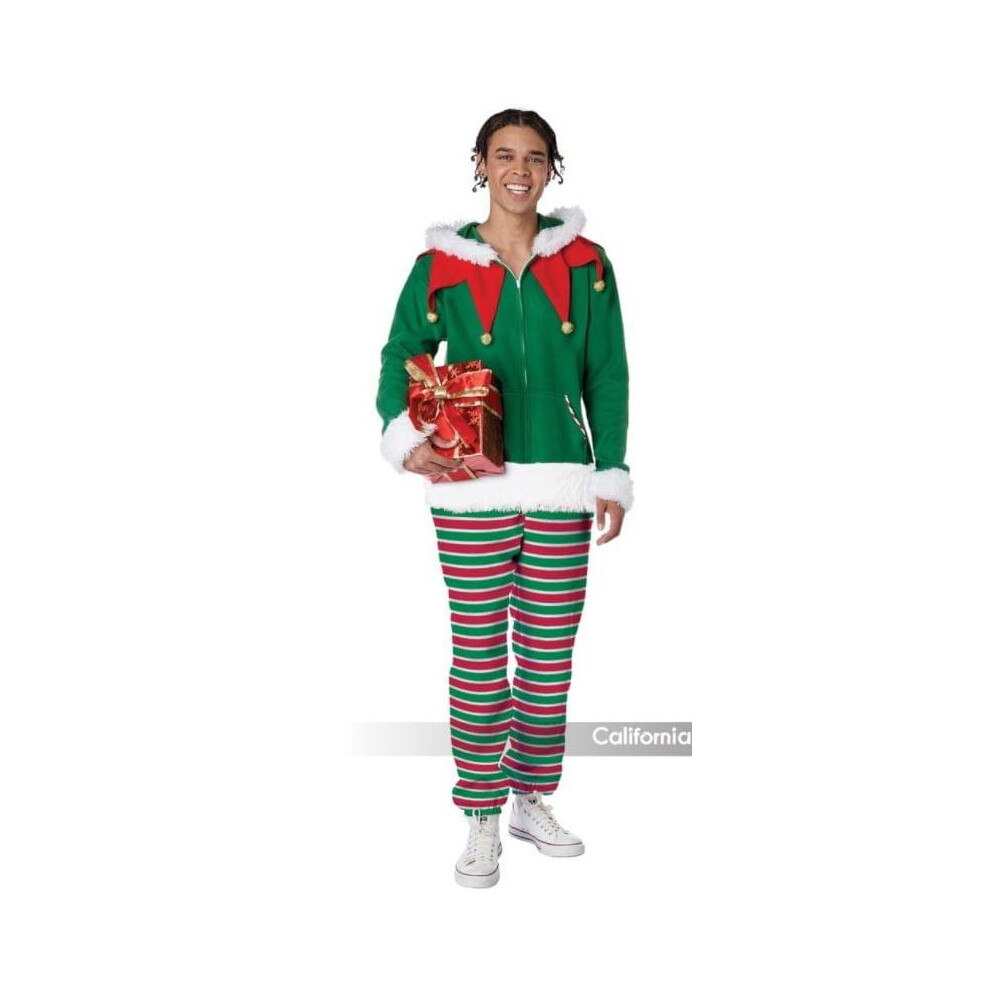 Photos - Fancy Dress California Elf Fleece Jumpsuit Adult Costume | Medium Not,Specified
