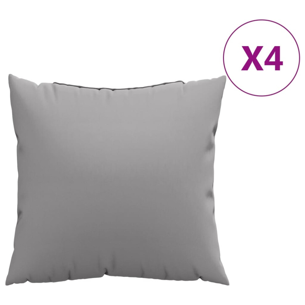 vidaXL Throw Pillows 4 pcs Gray 19.7""x19.7"" Fabric