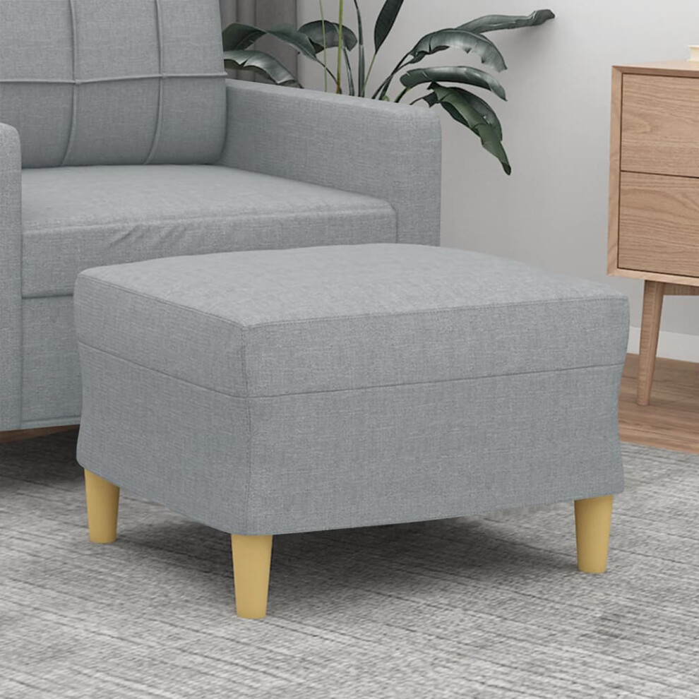 vidaXL Footstool Light Gray 23.6""x19.7""x16.1"" Fabric