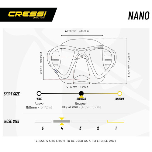 Cressi Cressi Nano Crystal  Clear/Yellow 1