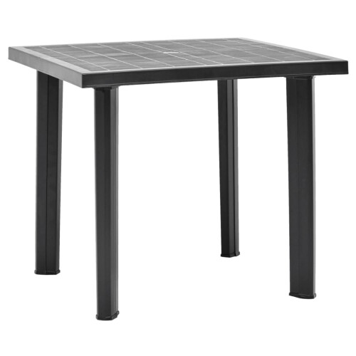 VidaXL vidaXL Patio Table Anthracite 31.5""x29.5""x28.3"" Plastic