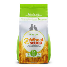 sWheat Scoop Natuurlijke tarwe kattenbakvulling voor meerdere katten Superieure klonterende werking met geurneutraliserende enzymen Zak van 25 pond