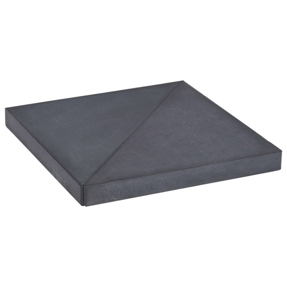 Vidaxl Umbrella Weight Plate Granite Square 33.1 Lb Black