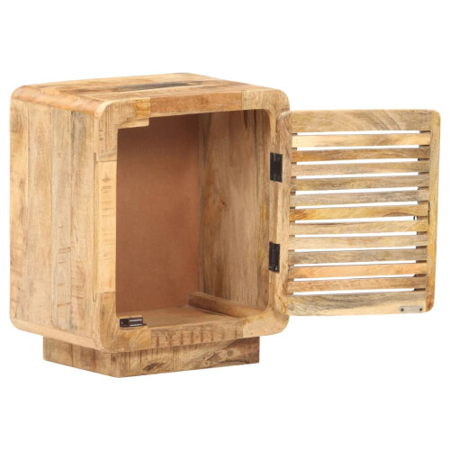 VidaXL vidaXL Bedside Cabinet 40x30x50 cm Rough Mango Wood 1