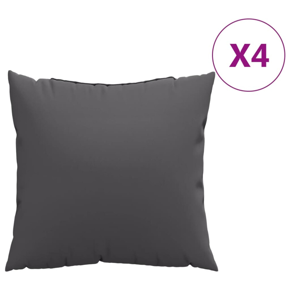 vidaXL Throw Pillows 4 pcs Anthracite 23.6""x23.6"" Fabric