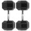 Fitvids Rubber Encased Hex Dumbbell  50LB  Pair 3