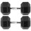 Fitvids Rubber Encased Hex Dumbbell  50LB  Pair 1