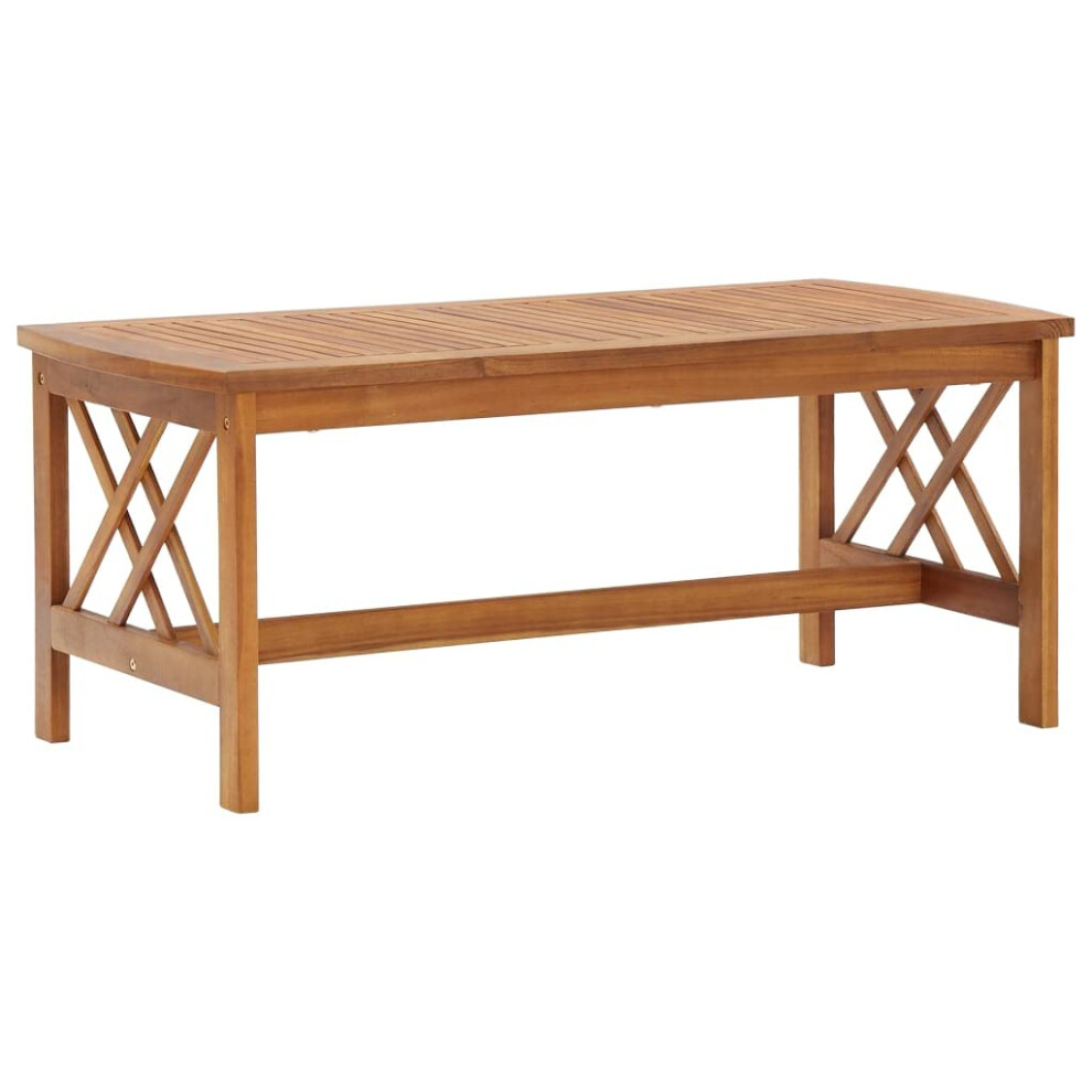 Vidaxl Coffee Table 40.2""X19.7""X16.9"" Solid Acacia Wood