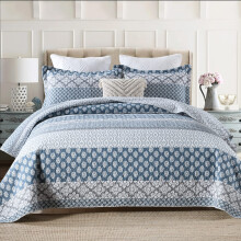 DDUOXIN Floral Quilt King Size - 100% Cotton Reversible King Quilt with 2 Pillow Shams Farmhouse Soft King Bedspreads Lightweight King Size Quilt Be
