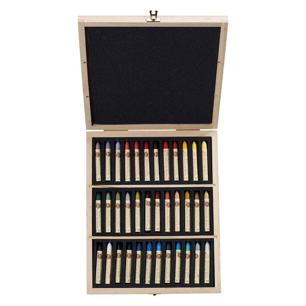 Sennelier Set Di Pastelli A Olio In Scatola Di Legno, 36 Pezzi (Confezione Da 1) Multicolore-image