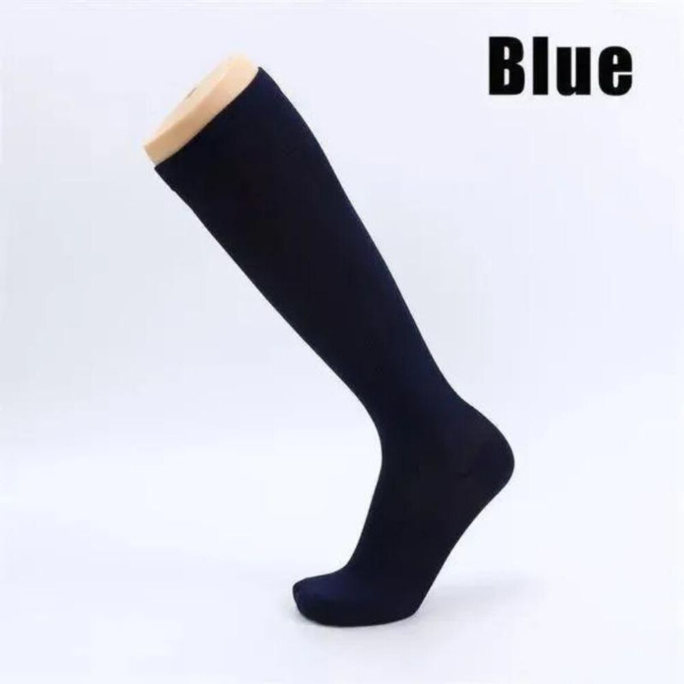 (blue, s/m) 1 Pair 15-40 Mmhg Compression Socks Pregnancy Pain Relief High Travel Cycling Running Stockings Varicose Veins Sports Anti-fatigue