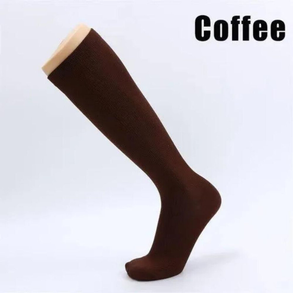 (coffee, l/xl) 1 Pair 15-40 Mmhg Compression Socks Pregnancy Pain Relief High Travel Cycling Running Stockings Varicose Veins Sports Anti-fatigue