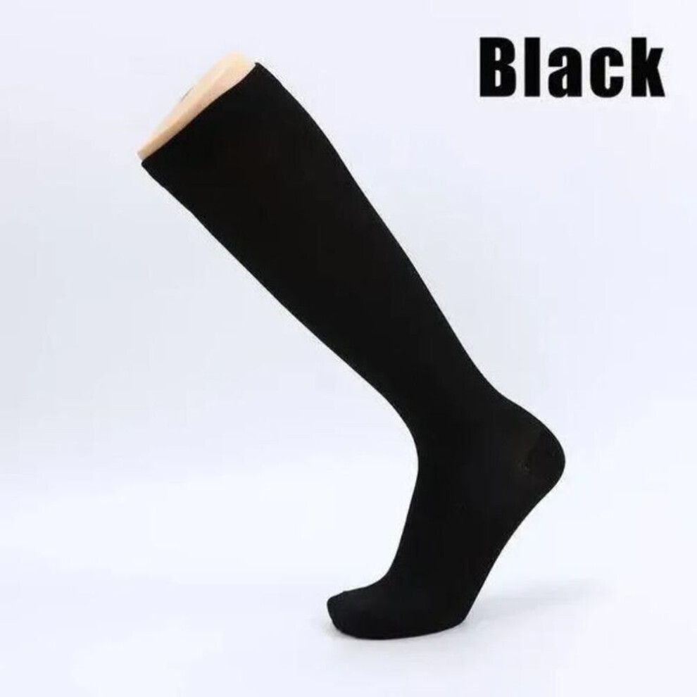 (black, xxl) 1 Pair 15-40 Mmhg Compression Socks Pregnancy Pain Relief High Travel Cycling Running Stockings Varicose Veins Sports Anti-fatigue