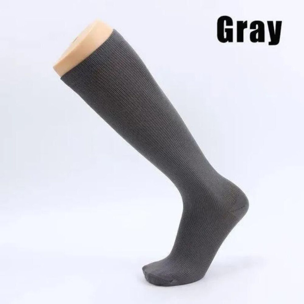 (gray, s/m) 1 Pair 15-40 Mmhg Compression Socks Pregnancy Pain Relief High Travel Cycling Running Stockings Varicose Veins Sports Anti-fatigue