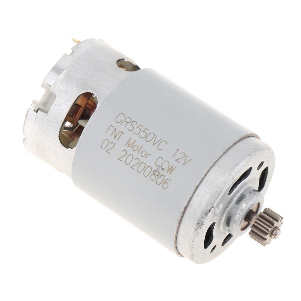 (12V) Rs550 10.8v/12v/14.4v/18v/21v/25v Dc Motor With Two-speed 11 Teeth 19500/23000/24500/27500/29000/30000 Rpm For Cordless Charge Drill Screwdriver