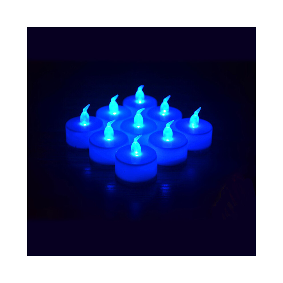() 24Pcs Led Flameless Candle Battery Operated Tea Christmas Flickering Blue/Light