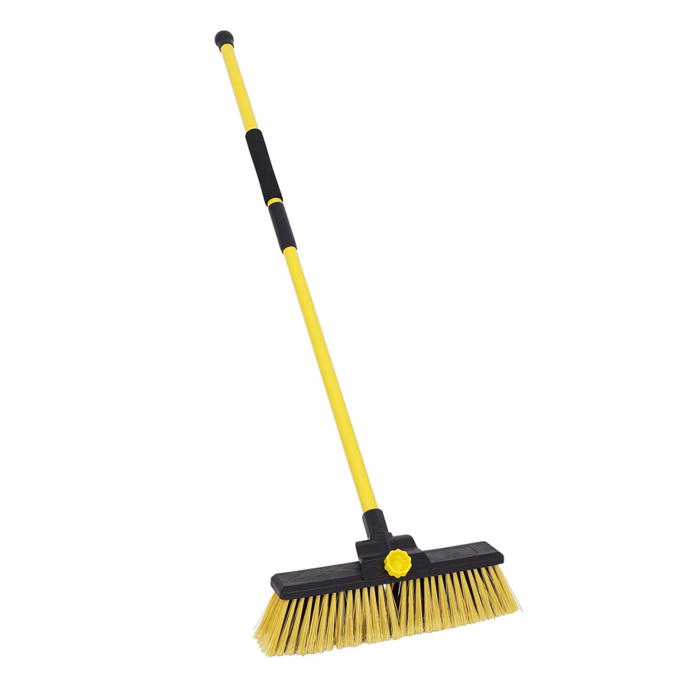 Charles Bentley 14" Bulldozer Yard Broom Sweeper Heavy Duty Industrial With Handle