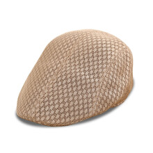 (LightCoffee) Mens Breathable Summer Mesh Beret Newsboy Ivy Hiking Cabbie Flat Cap Hat Gatsby