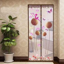 (Coffee, 100x210cm/39.4x82.7in) Door Mosquito Net Dandelion Screens Curtain Anti Insect Tulle Magnetic Closure