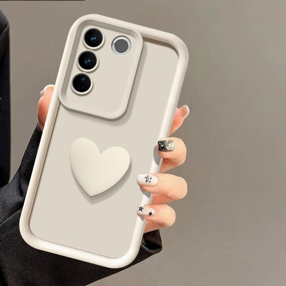 (white, A14 5G) Love Heart Silicone Camera Lens Protective Case For Samsung Galaxy A14 A24 A34 A54 A15 A25 A35 A55 A05 A05s Phone Cover