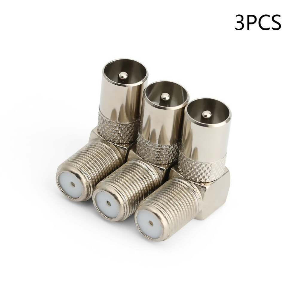 90 Degree Antenna Right Angled F Female To Tv Male Aerial Male Adapter Satellite Coax Connectors