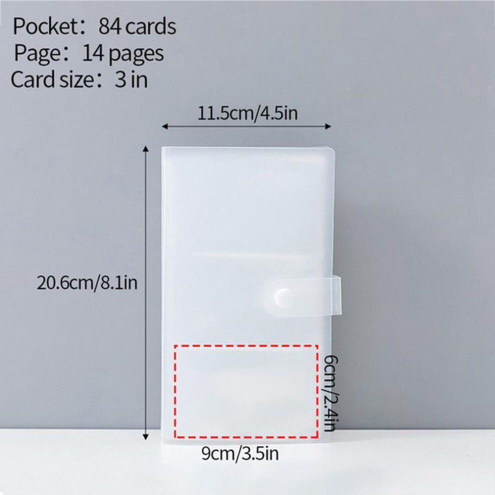 (1-Pack) Transparent Photo Album Mini Polaroid Album Photo Card Train Ticket Card Collection Book Jewelry Card Collection Album