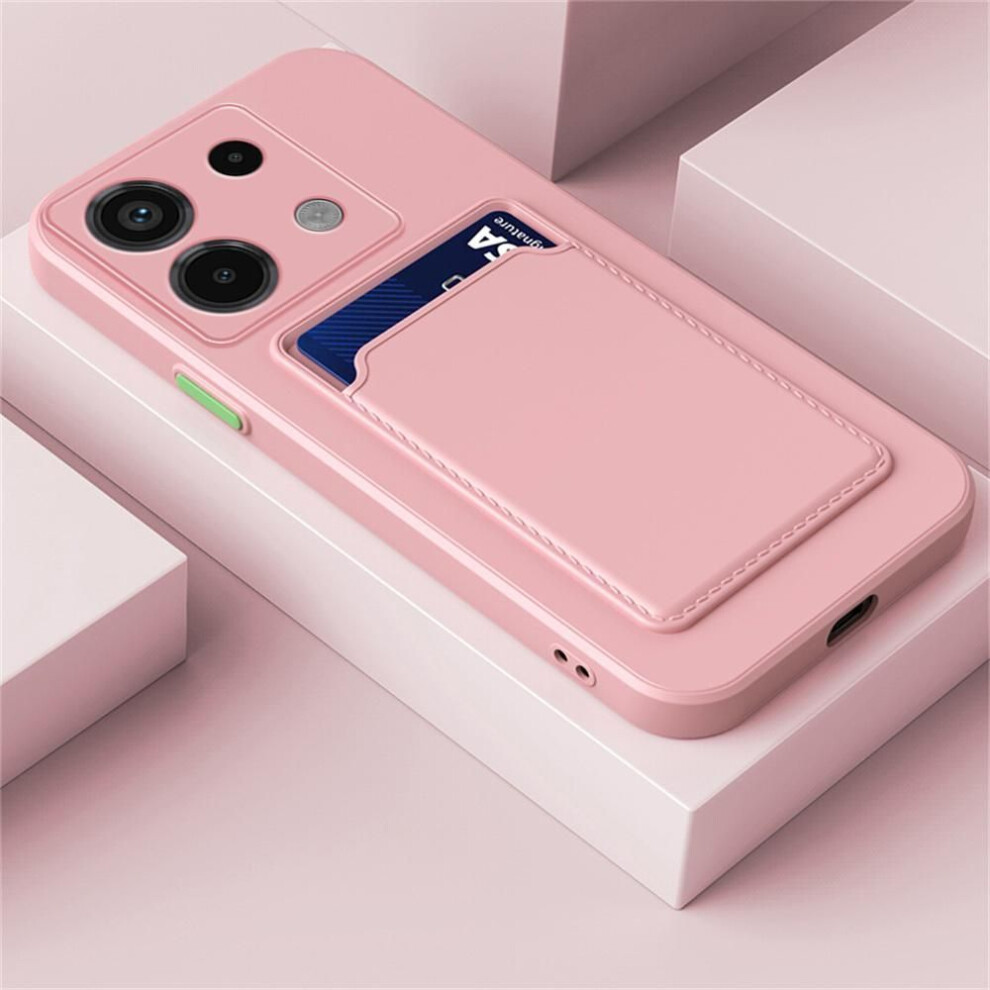 (pink, RedMi Note 13) Case For Redmi 13 13c Note 13 Pro 4g 5g Poco C65 X6 M6 Pro Card Slot Holder Soft Phone Cover For Redmi Note 13 4g 13 Pro Plus Pro+ 5g Soft Shockproof