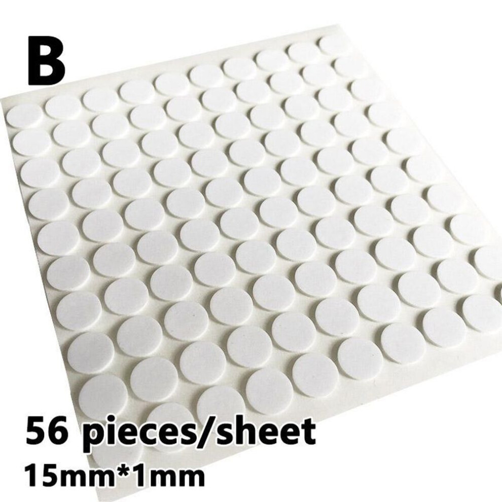 (B) 1sheets Hook And Loop Self Adhesive Fastener Tape Dots Double-sided Glue 3D Foam Strong Glue Diy