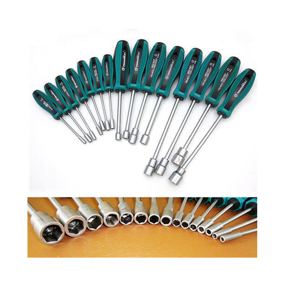 (10Pcs) Metal Driver Socket Wrench Screwdriver Hex Nut Key Nutdriver 314Mm Tool 691650130461
