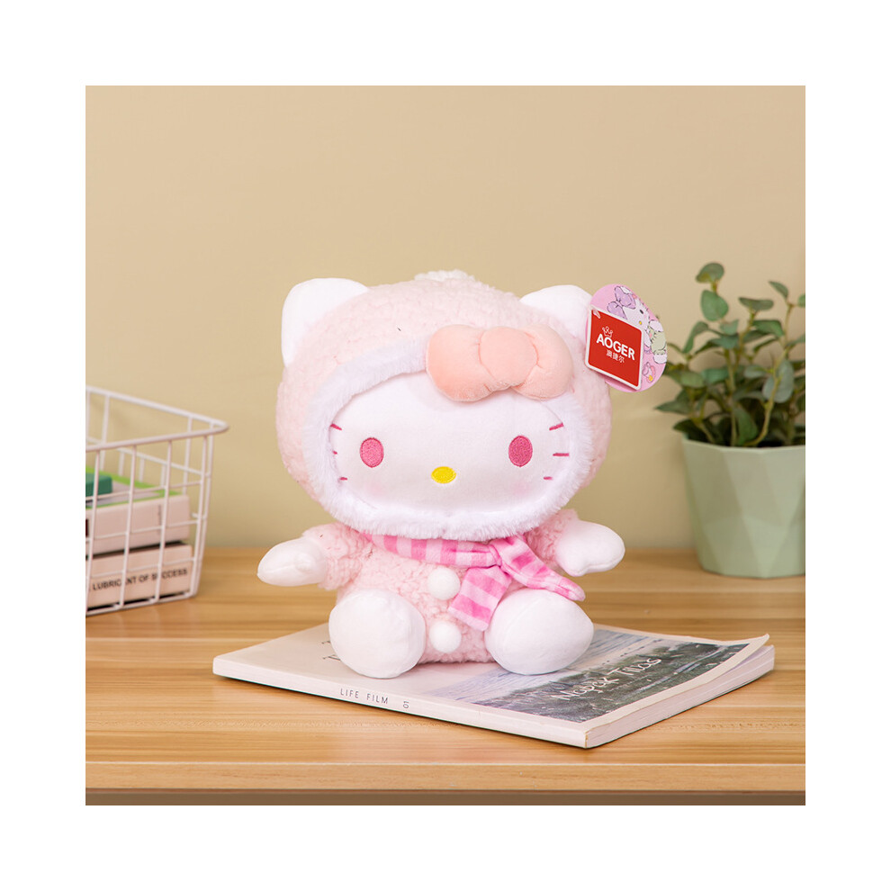 (Hello Kitty, 20cm) Sanrio Licensed Beautiful Kuromi And Melody Plush Dolls Soft Toys Comfortable Collectible
