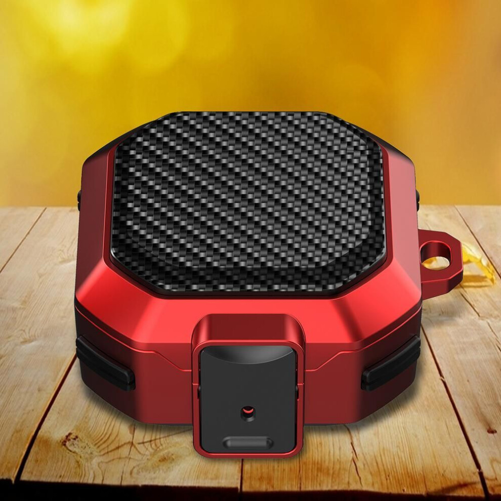 (black,red, for Galaxy Buds2 Pro) Keysion Earphone Case For Samsung Buds2 2 Pro Carbon Fiber Texture Silicone Switch Shockproof Hook Cover For Galaxy Buds Live