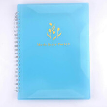 (As show, One size) LINJOU Music Sheet File Paper Spectrum Folder A4 Size Double Side Sheet Music Folder (blue)