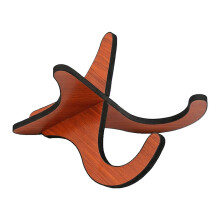 (As show, One size) LINJOU X Shaped Ukulele Stand, Wooden Foldable Detachable Musical Instrument Stand Portable Stand Holder