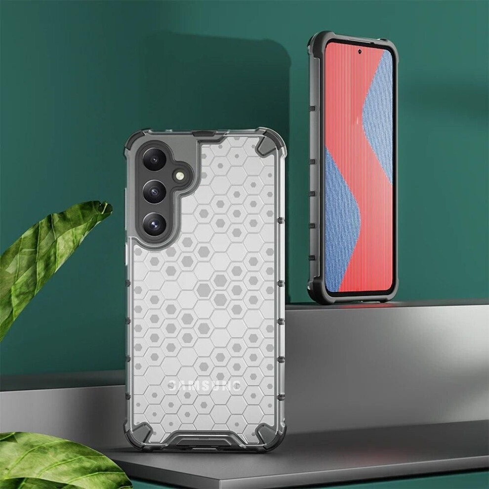 (clear, for Samsung A55 5G) Keysion Shockproof Armor Case For Samsung A55 5g A35 A25 A15 A05 Silicone+pc Transparent Honeycomb Phone Cover For Galaxy A05s