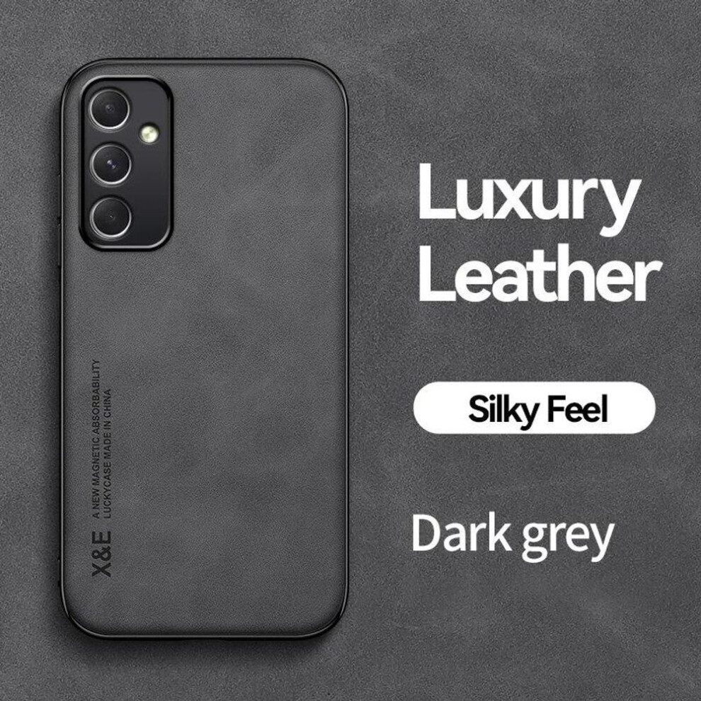 (dark grey, for Samsung A35 5G) KEYSION Luxury Leather Case for Samsung A55 5G A35 A25 A15 4G A05 Soft Silicone+PC Shockproof Phone Back Cover for Galaxy A05S