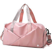 (Pink, One size) Sports Gym Bag For Women,travel Weekender Bags With Shoe Compartment For Women,dry And Wet Separation Swim Beach Bag Yoga Bag Duffel Bag