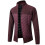 (XL, One size) Mens Stand Collar Pullover Sweater Slim Fit Knit Jacket 1