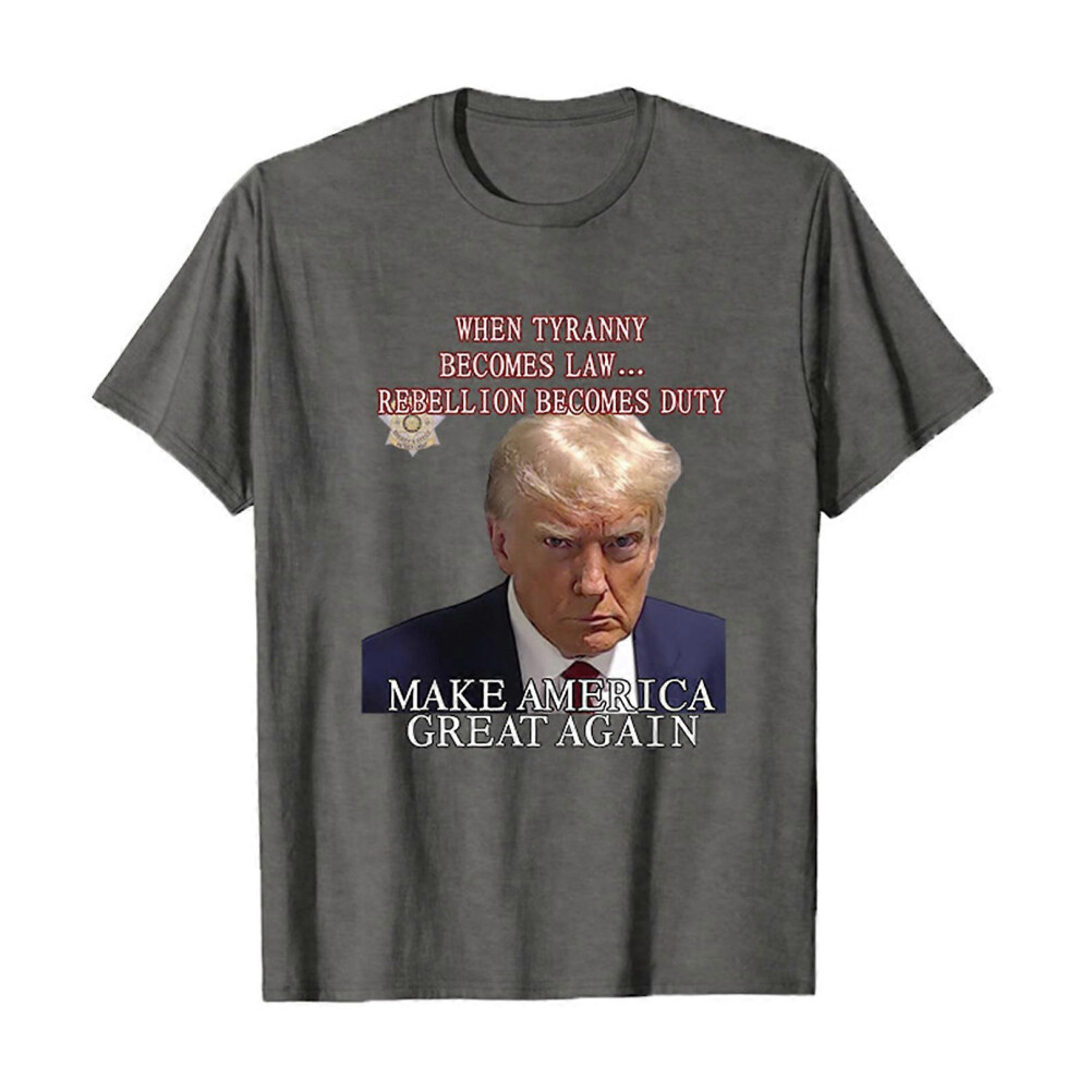 (S, Dark gray) New Arrive Trump - Fulton County Mugshot - MAGA - New - No Shrinking - Fast Ship-image-OPC-PG56Y9Q-NEW