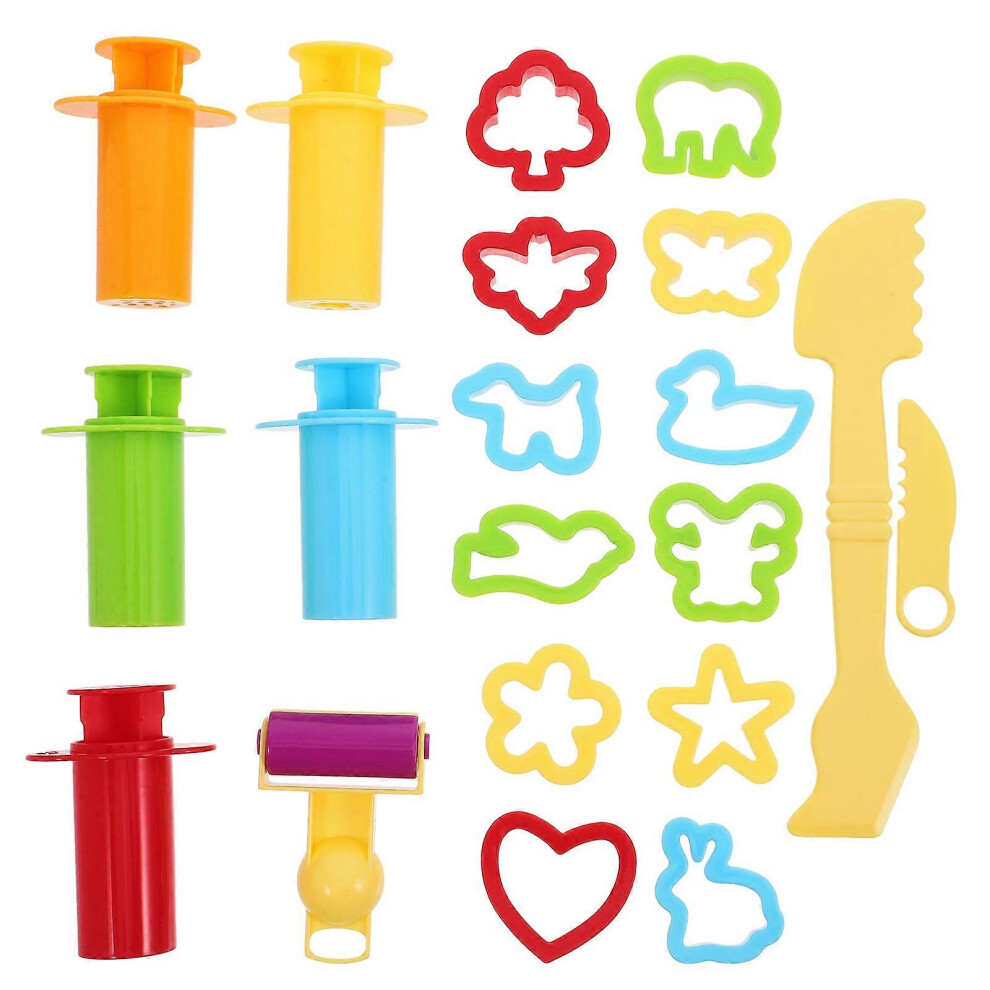 Kricely (As Show, One Size) 1 Set Of Kids Clay Tools Children Diy Clay Molds Toys Diy Tools Stamps Cutter Play Tools