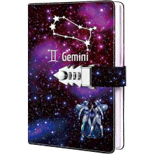 (Colour, One size) Diary for Women with Lock Diary for Women, Men, Girls, Boys, Teens, Kids, Personal Constellations Starry Sky Diary A5 (21 x 15 cm)
